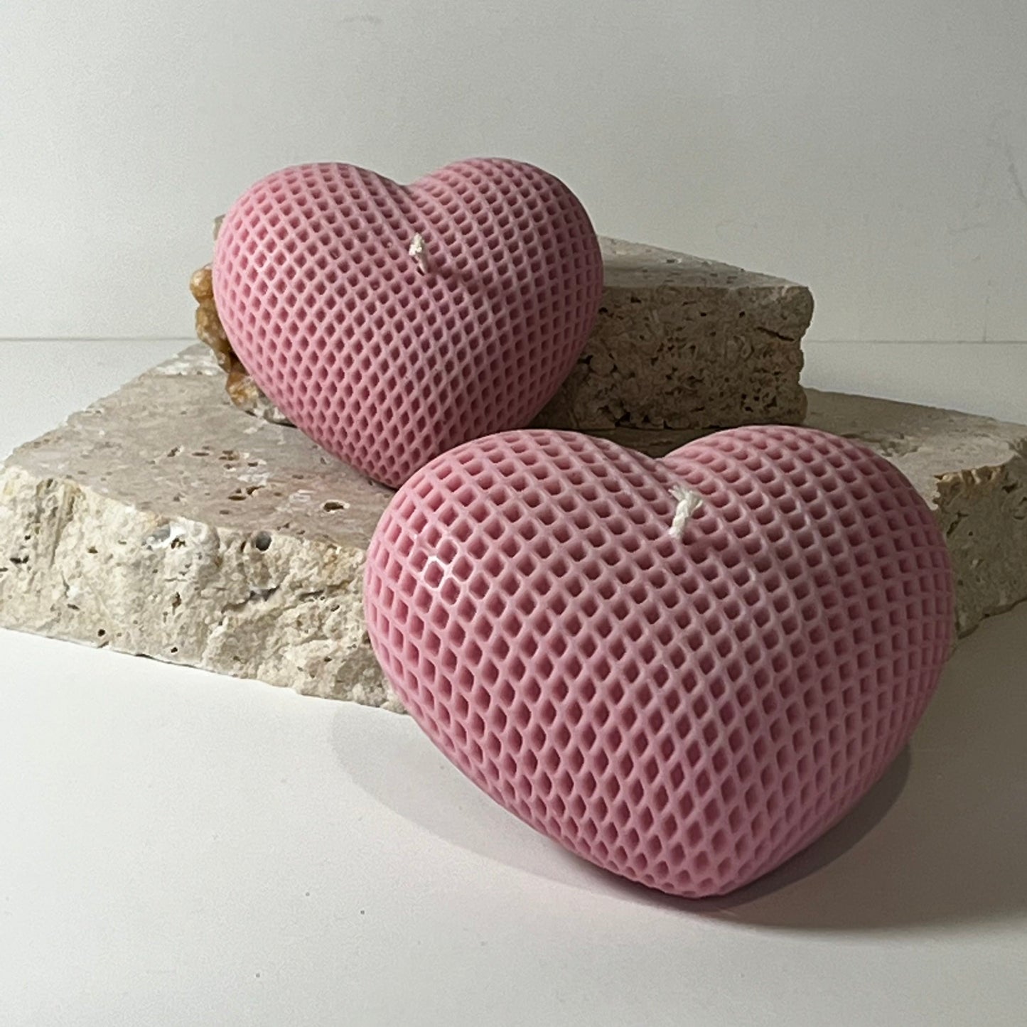 Woven Heart Sculptural Candles