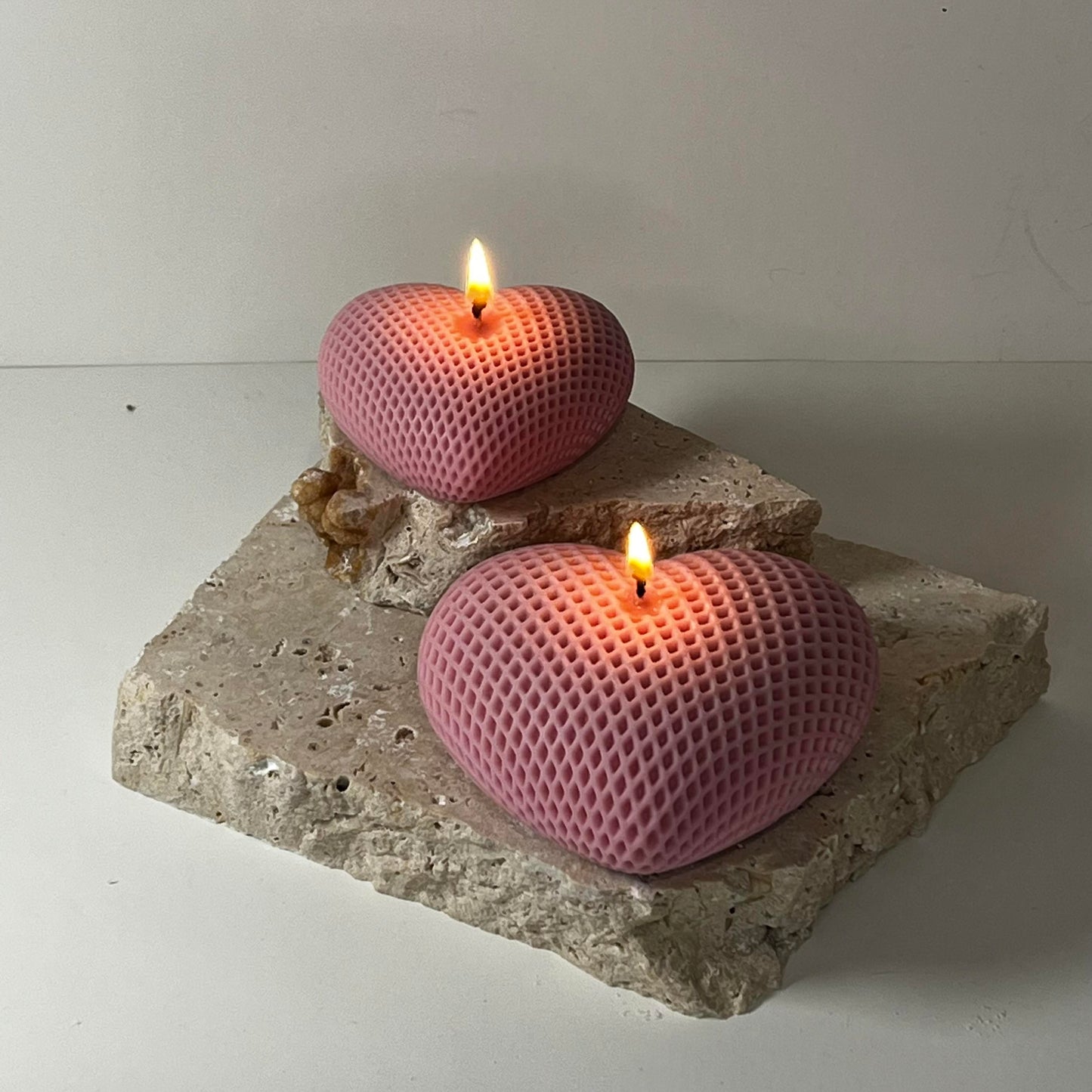 Woven Heart Sculptural Candles