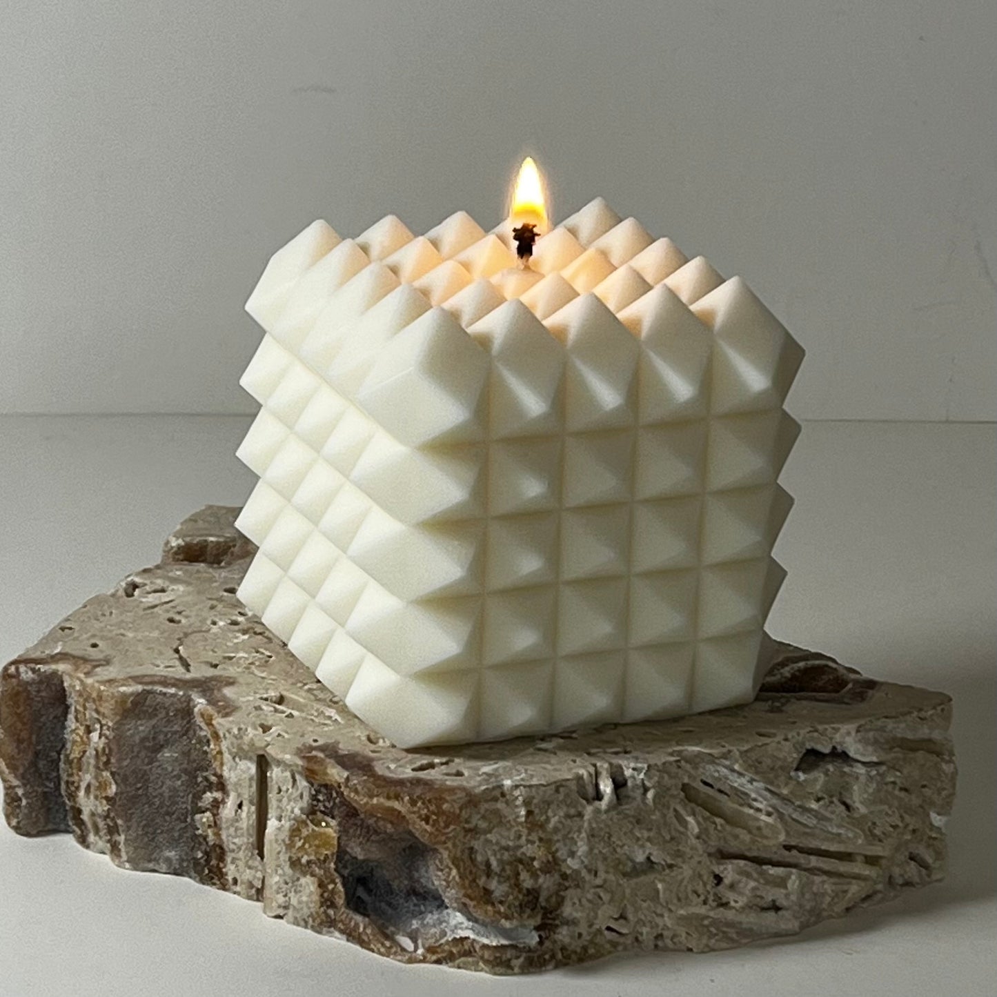 Diamonds Cube Sculptural Candle