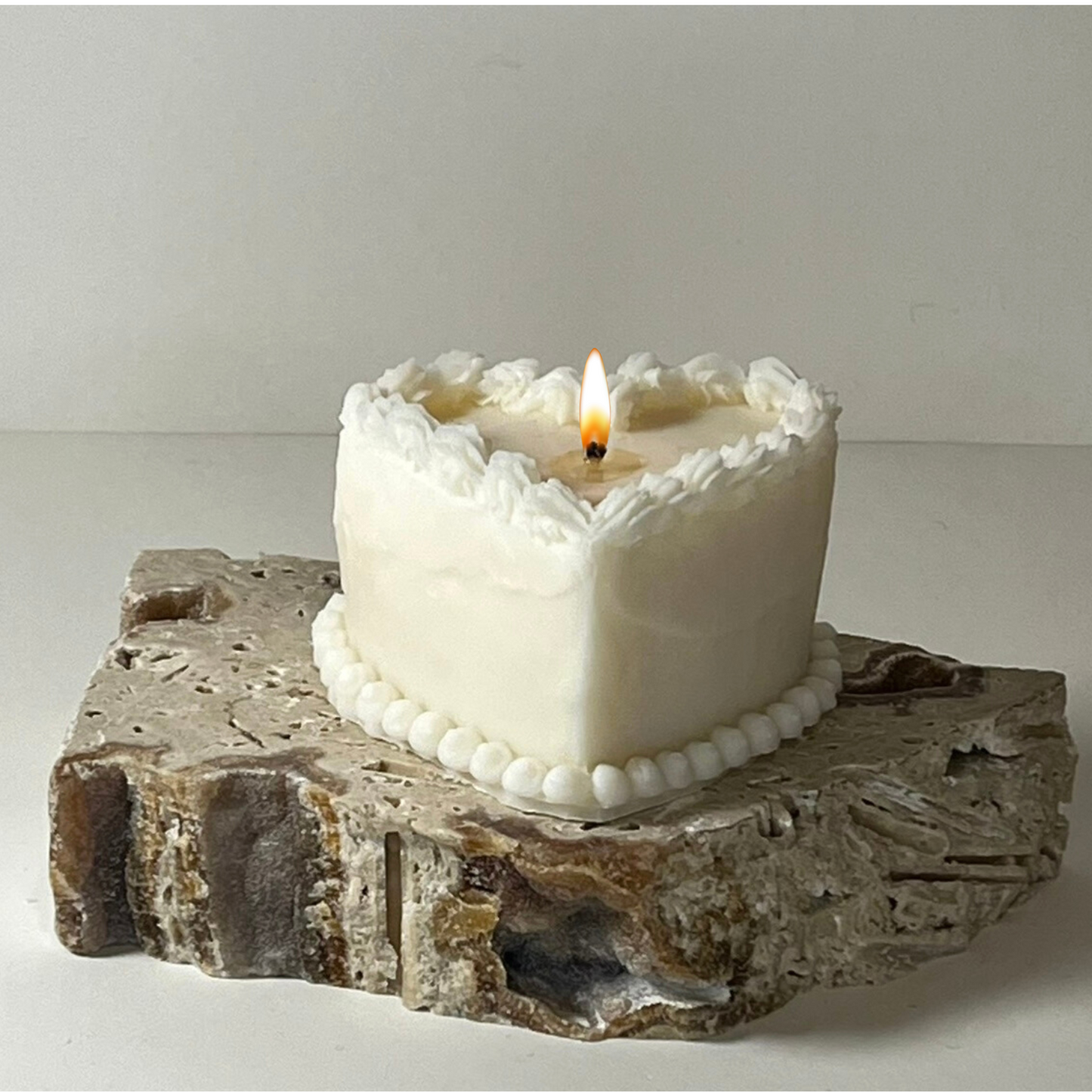 Heart Cake Sculptural Candle