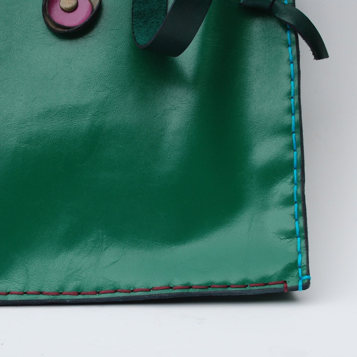 100% Leather Handbag. Unique Vibrant Bright Colours. Quirky & arty.